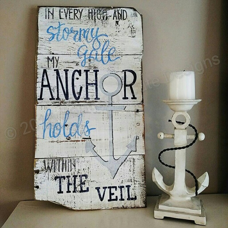 Anchor Sign Anchor Wood Coastal Decor Coastal Wall Art Beach House Decor Beach Signs Wood Signs Wood Signs Sayings Beach Wall Art