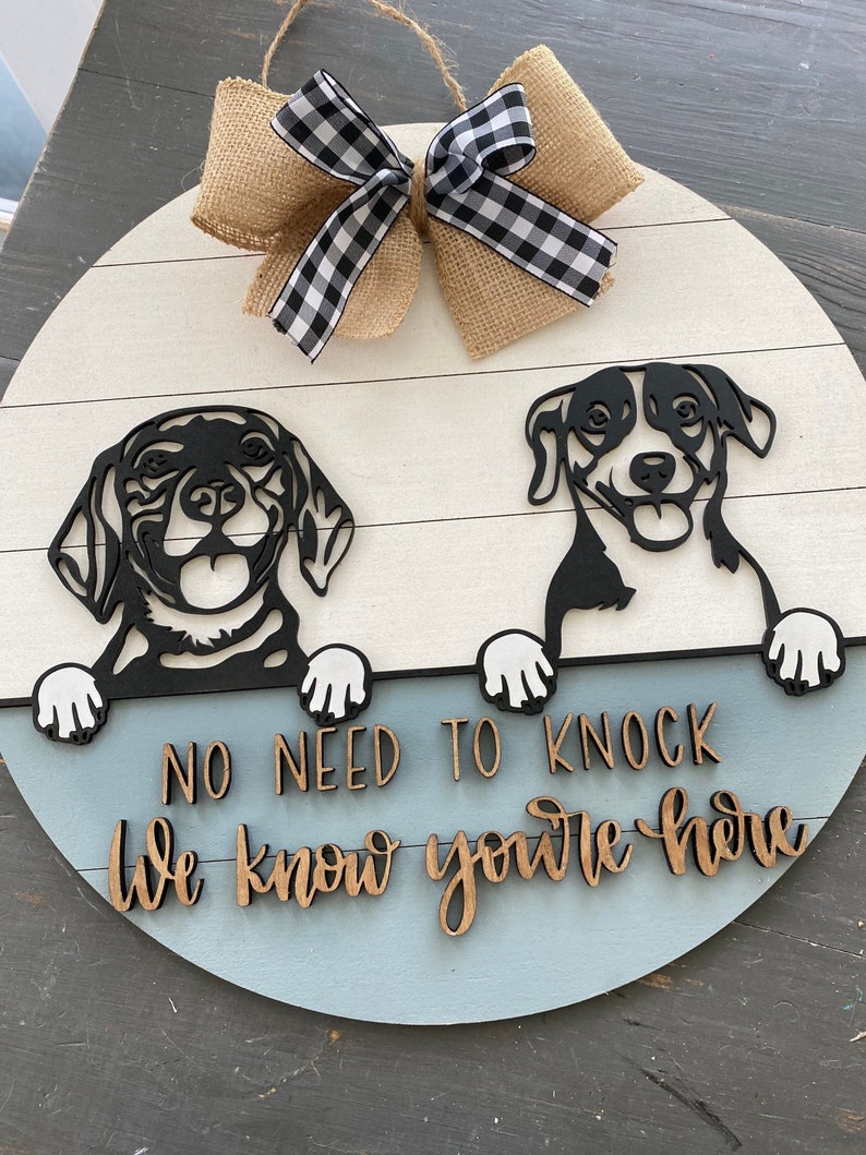 Custom Dog Door Hanger Personalized Dog Sign Custom Dog Etsy