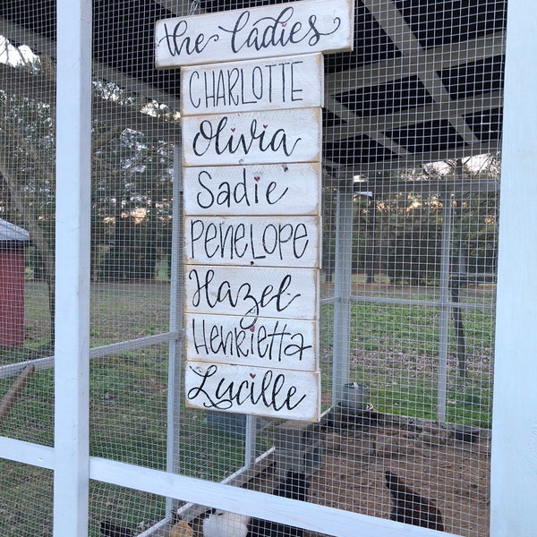 Chicken coop sign, chicken sign, coop name sign, wood signs sayings, wood signs, farm signs, chicken name sign, backyard chickens sign