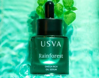 Serum przeciwstarzeniowe Rainforest Omega Rich z olejkiem kikui i makadamia, 30 ml, wyprodukowano w Finlandii