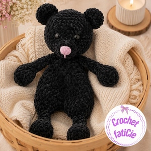 Amigurumi Björn Lovey Virkmönster | Plysch Baby Snuggler