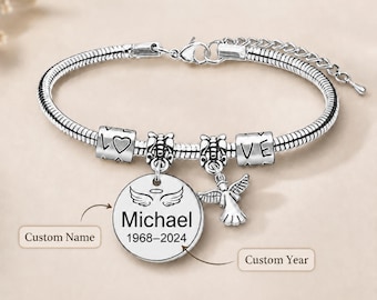Memorial Glass Locket Bracelet : Keepsake Ashes - Locks of Hair