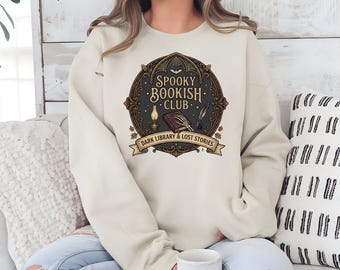 Spooky Bookish Shirt, Dark Academia Reader Tee, Gothic Library Graphic, Book Lover Gift