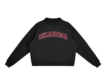 Oklahoma Fleece Mock-Neck Crew Sweatshirt