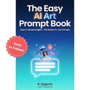 AI prompt book for Beginners. AI tutorial in simple words + 100 examples!