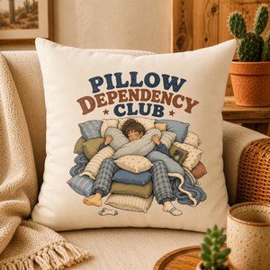 Pillow Dependency Club PNG | Cozy Girl Design