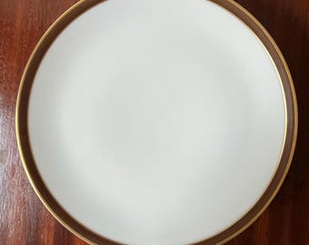 Thomas Germany MCM Brown Gold Trim Bread and Butter Plates, set of 6