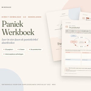Manuale per gli attacchi di panico: Circolo del panico, esercizi di terapia cognitivo-comportamentale e registrazione | PDF in olandese