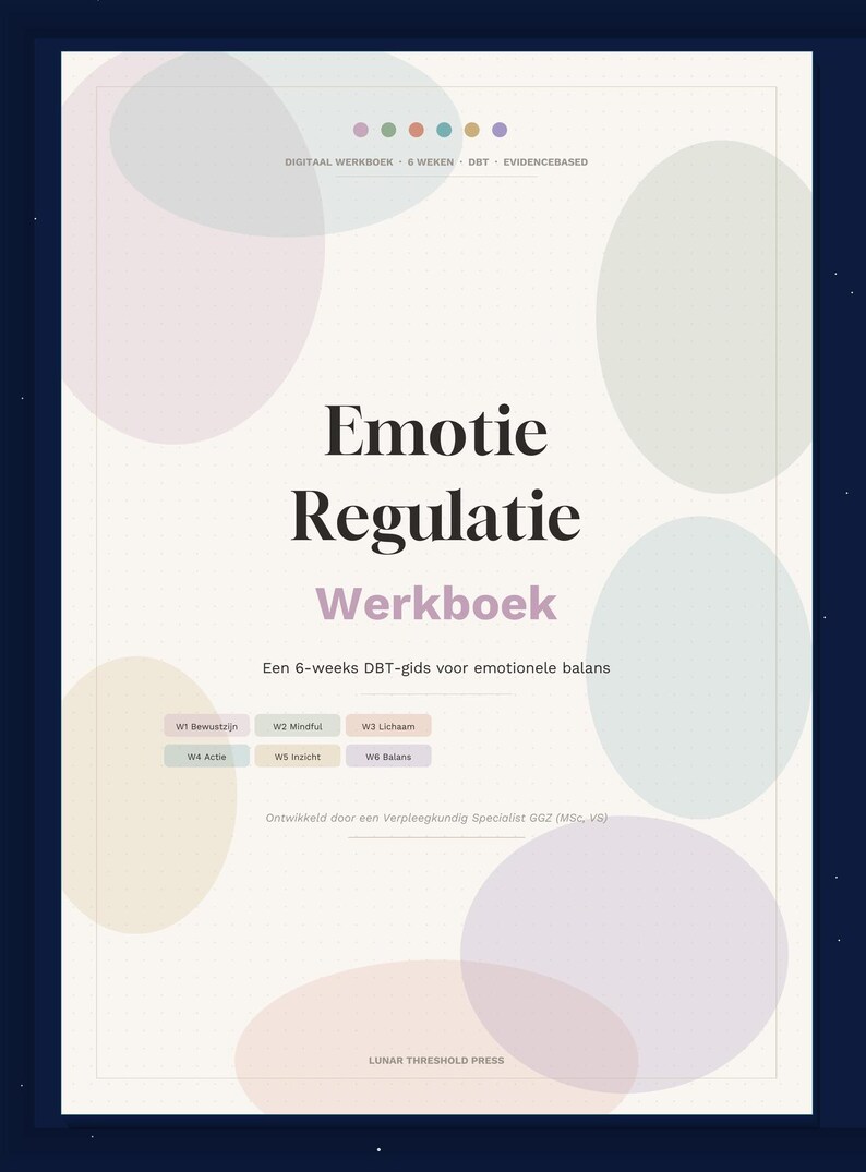 DBT Emotion Regulation Workbook | 6 Weeks DBT Skills PDF | Emotional Balance | Printable Workbook Mental Healthcare | Instant Download image 1