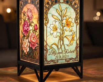 Studio Thomaso lamp met zomerse patronen / Cadeau voor bloemist / Cadeau voor tuinier / Cadeau voor plantenliefhebber / Handgemaakte cadeau-ideeën