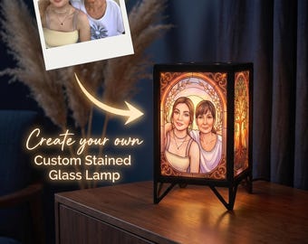 Lámpara personalizada e individual / idea de regalo artesanal / regalo para mamá / Día de la Madre / lámparas decorativas / regalo para ella / regalo personalizado