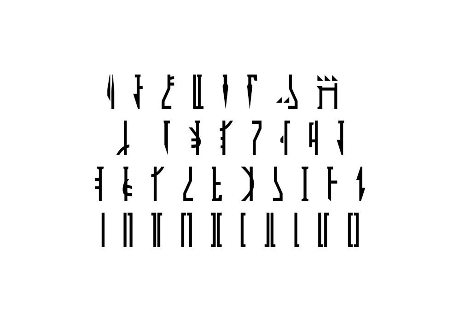 Mandalorian Alphabet Font