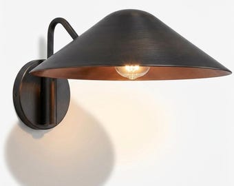 Handgefertigte Messing Kuppel Wandleuchte - Mid Century Modern Minimalist Nachttisch Licht
