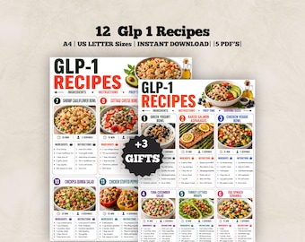GLP 1 Recepten | Printbaar | Portievriendelijke gids met veel eiwitten | Digitale download