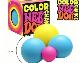 New Schylling Deedoh Color Change Stress Relief Balls – Sensory Fidget Toy, Anti-Anxiety Squishy, Extrude Squeeze, Gift for Kids & Adults