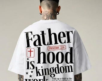 Christian Fatherhood Is Kingdom Work, Christian Streetwear Png, digital downloag Mug, T-shirt
