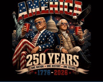 Trump and George Washington Patriotic Png, USA Anniversary digital download, T-shirt mug