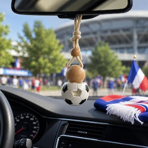 Soccer Car Essential Oil Diffuser, Football Car Air Freshener Hanging, World Cup Silicone Glass Car Perfume Pendant, Sports Fan Gift for Him