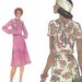Very Easy Vogue Sewing Pattern 70s Spring Dress Loose Fit Long Short Sleeves Pussy Bow Tie Neck Belted Bust 34 Size 12