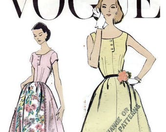 Vogue 9156 Vintage Sewing Pattern 1950s Women's Circle Skirt Dress Rockabilly Swing Style Size 14