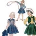 Simplicity Sewing Pattern 3026 Vintage 1950s Girls Western Style Shirt Skirt Bolero Rockabilly Line Dancing Size 6