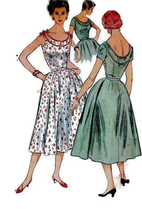 Sewing Pattern Simplicity 4670 Vintage Retro Garden Tea Dress - Etsy