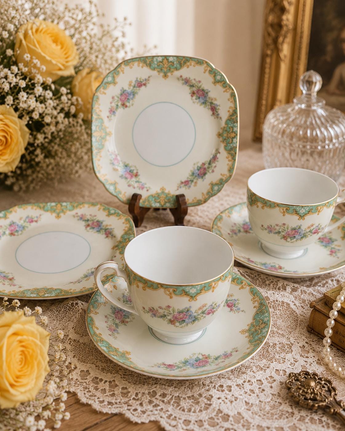 Noritake Gold Square Plates - Etsy