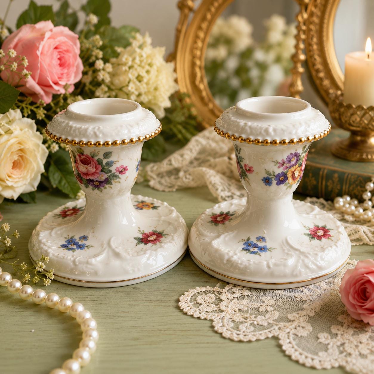 Rosenthal Porcelain Candle Holder - Etsy