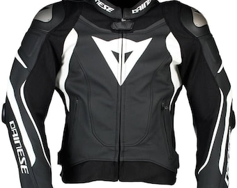 Giacca da motociclista in pelle stile Dainese / Equipaggiamento protettivo da corsa per motociclisti