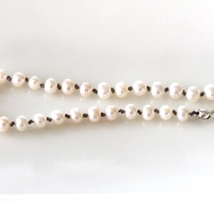 Hand Knotted Pearl Bracelet White Pearls Cultured Pearl - Etsy