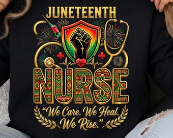 Juneteenth Nurse PNG, Black Pride Healthcare SVG, African American Nurse Sublimation Design