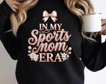 In My Sports Mom Era PNG SVG, Game Day Coquette Bow Design