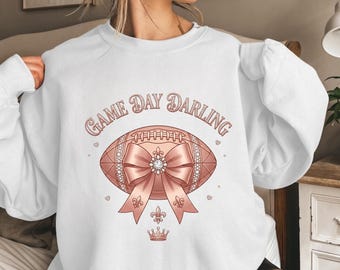 Coquette Football Bow PNG, Game Day Darling, Chic Sports Fan Design