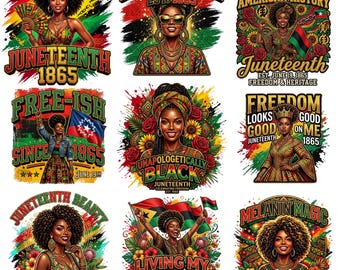 Juneteenth PNG Bundle, Black History SVG, Freedom Day, Afro Woman Sublimation Design