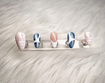 Decorazione per unghie con effetto tartaruga e occhio di gatto
