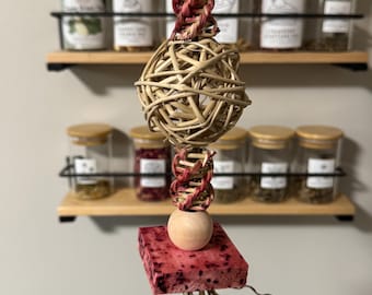 Blooming Berry Dangle | Small Animals Toys | Rabbit Chew Toys | Small Animal Chews | Rabbit Enrichment | Natural, Safe, Non-Toxic, Handmade