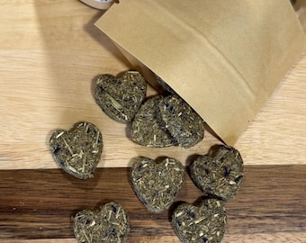 Bloom Hearts - Hay Based | Hay Based Treats | Bunny and Other Small Pet Treats |  All Natural and Organic | Healthy Small Pet Treats