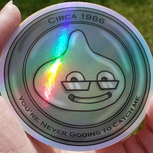 Dragon Quest - Holographic Metal Slime Sticker