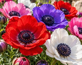 Spring Symphony Anemone Bulbs Mixed Color Windflower Spring Garden Flowers