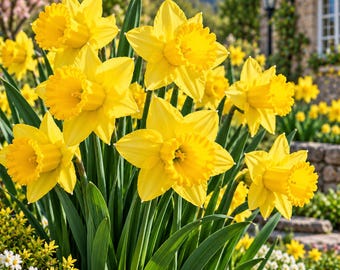 Yellow Dutch Master Daffodil Bulbs Narcissus Spring Flower Perennial Garden Borders