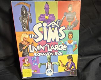 Vintage Maxis The Sims Livin' Large Expansion Pack PC CD-ROM Windows 95/98 (A54)