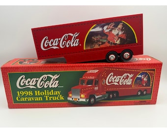Coca-Cola 1998 Holiday Caravan Truck Trailer Santa Claus Collectible 74198 Boxed
