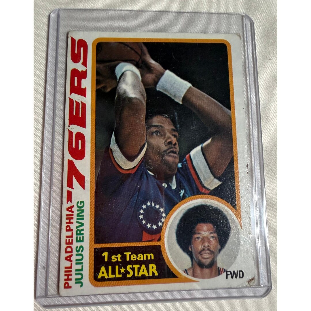 1978 Topps Julius Erving Dr J 130 Philadelphia 76ers 1st Team All-star ...