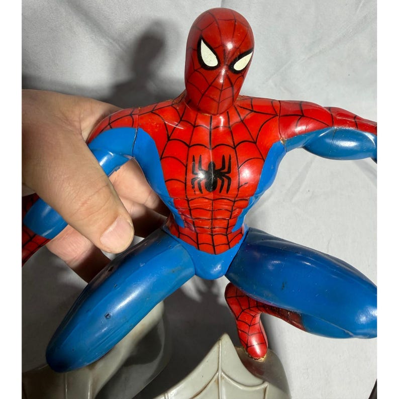 Vintage 1994 Marvel Spider-Man Action Figure Coin Bank REC Sound Inc G052 image 3