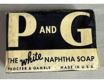 Vintage P en G The White Nafta Soap Bar Procter & Gamble Made in USA Prop