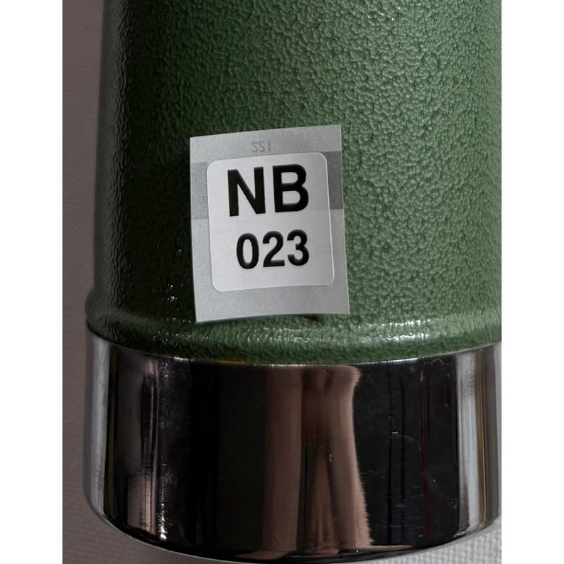 Termo vintage Aladdin Stanley A-944DH verde martillado, botella de vacío de 1 cuarto de galón. imagen 13