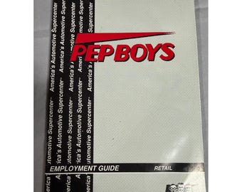 Vintage 1992 Pep Boys Einstellungsführer Manny Moe Jack Handbuch der Automobilindustrie