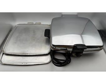 Gofrera y parrilla Sunbeam Vintage Modelo CG con placas reversibles cromadas G103