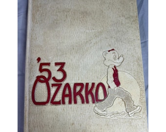 1953 Ozarko Yearbook Southwest Missouri State College Springfield MO Vintage