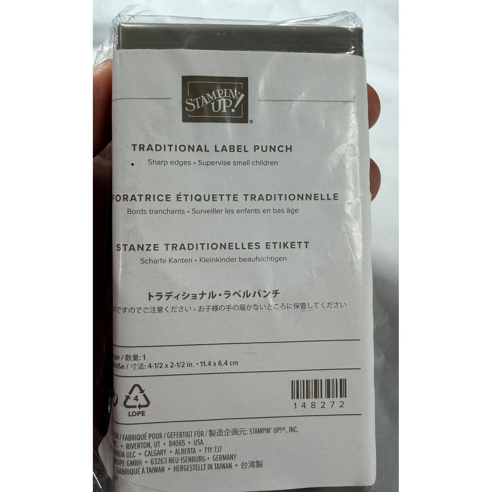 Stampin up Traditional Label Punch 148272 Black Paper Craft ...